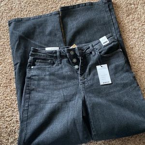 Judy Blue - black button fly wide leg  jeans  sz 11/30